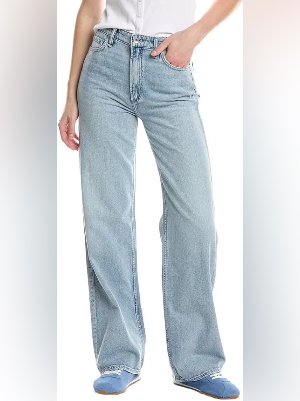 NWOT rag & bone Lori Light Blue High-Rise Wide Leg Jeans